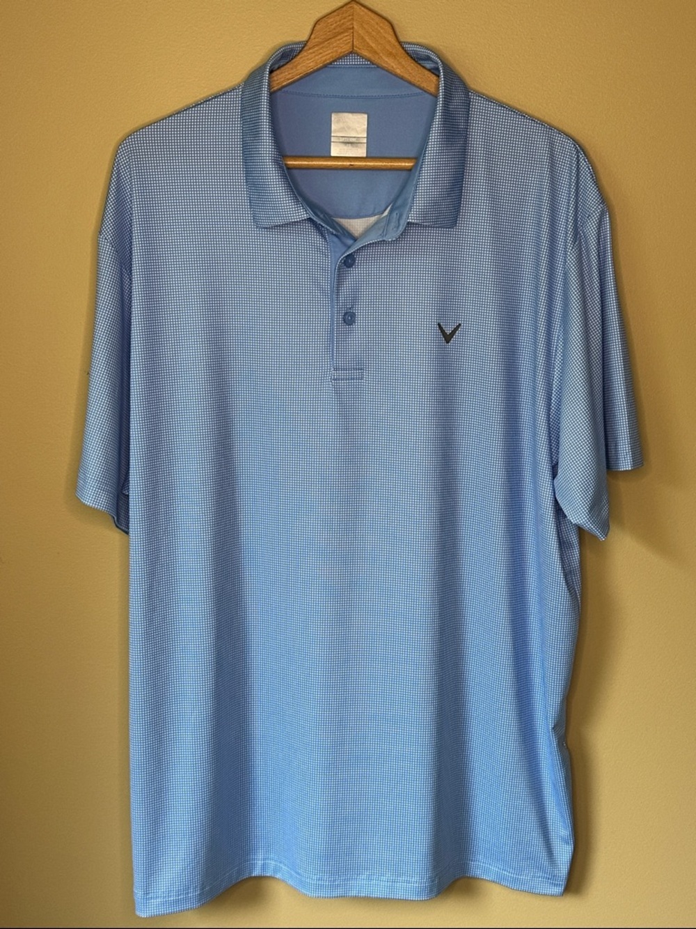 Callaway Light Blue OPTI DRI Men’s Performance Polo Size XL